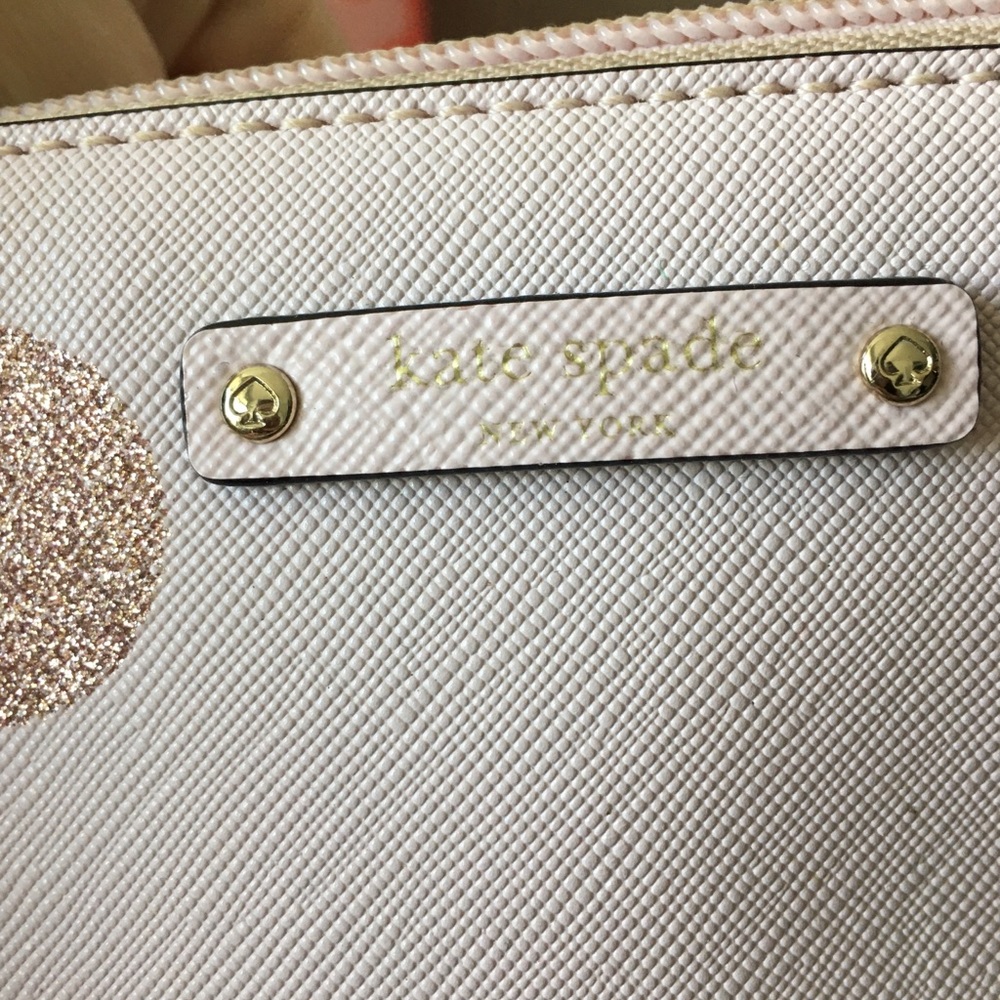 Kate Spade Ramey Haven Lane Pink Polka Dot Purse - Picture 10 of 12